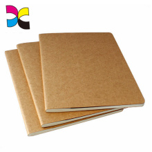 Recycling soft cover brown kraft paper blank notebook with no spiral
